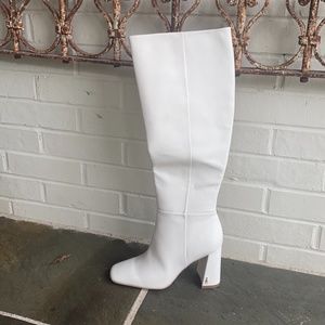 steve madden white tall boots